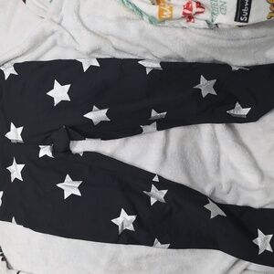 Terez Silver Star Foil Leggings